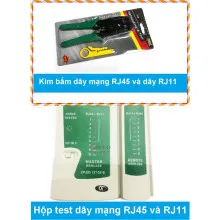 Combo Kìm bấm mạng và Hộp test  RJ45 và dây Cáp Mạng RJ11 RJ12 CAT5 UTP LAN Cáp Điện Thoại Thử Đường Dây