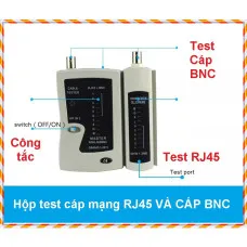 Hộp test dây mạng RJ45 Cáp BNC đồng trục cho kỹ thuật IT KHO-3.5