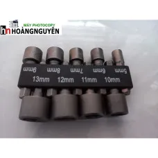 BỘ DỤNG CỤ CHỤP ỐC 9 MÓN DÙNG GẮN MÁY KHOAN PIN 8.3