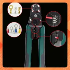 Kìm bấm cos đa năng 3 in 1 K100 - tuốt dây điện, cắt dây điện, bấm đầu cos