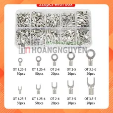 ☘️Hộp đầu cos 320 PCS nhiều loại đầu cos tiện dụng để đấu điện vào CB V-3.1