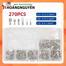 ☘️Hộp đầu cos 270 pcs bao gồm 270 đầu cái và đực vỏ bọc đầy đủ 2.8 4.8 6.3 tiện dụng cho anh em kỹ thuật P-6.8