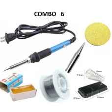 ☘️Mỏ hàn thiếc màu xanh điều chỉnh nhiệt độ  60W, Tay hàn nhiệt 936+ Nhựa thông + Thiếc + Mũi hàn + Đế gác + Bọt biển