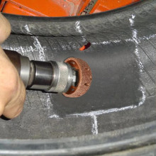 Dụng cụ chà nhám lốp xe 38mm hỗ trợ việc vá lốp Xe ô tô xe máy dễ dành nhanh chóng